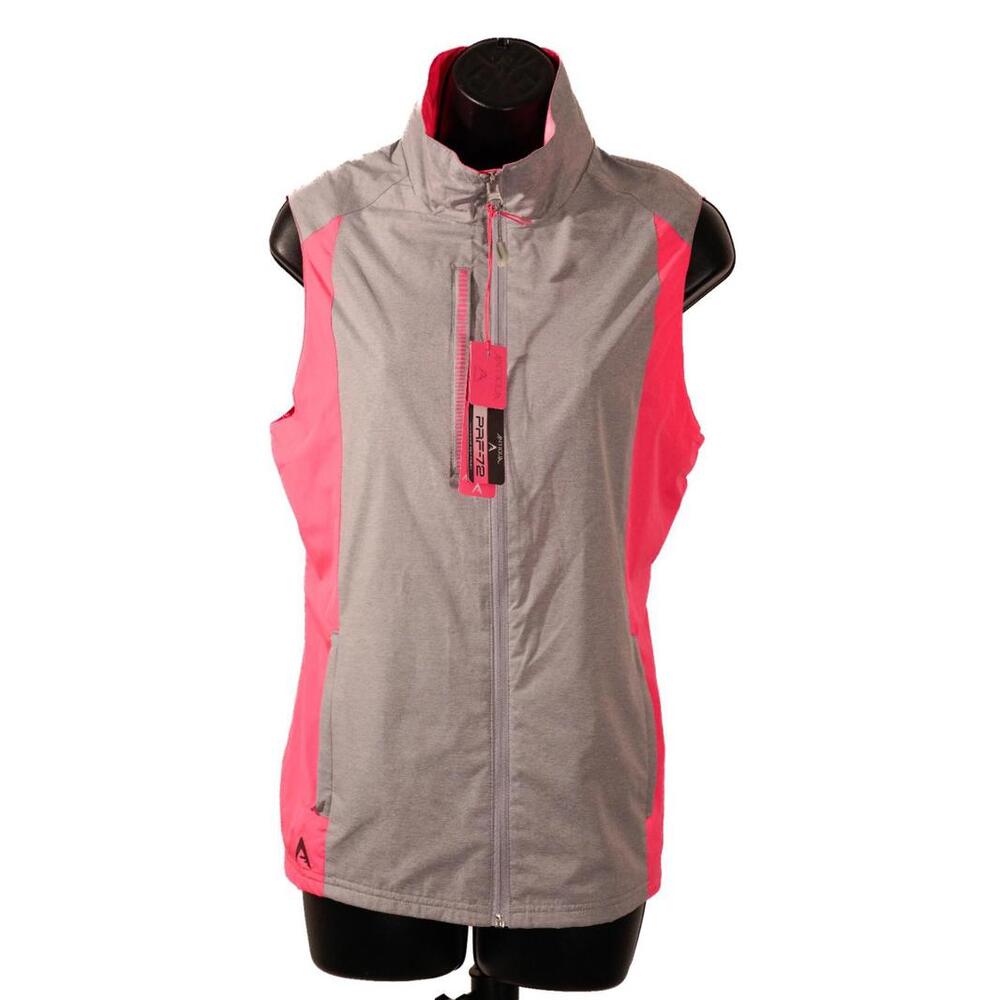 Antigua Performance Golf Vest Dark Neon Pink Women's Sz M Top